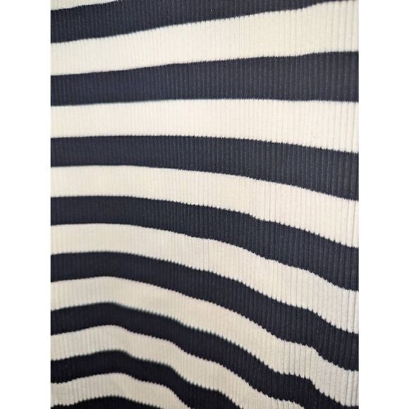 Women's Revolve Pfeiffer Mondrian Ribbed Blue Striped Midi Dress Size Small - Picture 15 of 15
